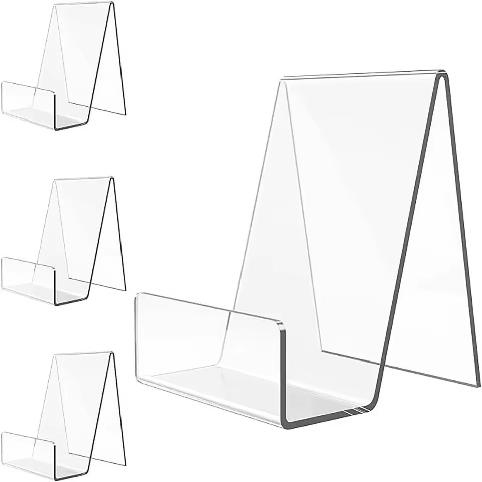 Clear Acrylic Book Stand Holder - 4 قطعة حامل كتب أكريليك حامل