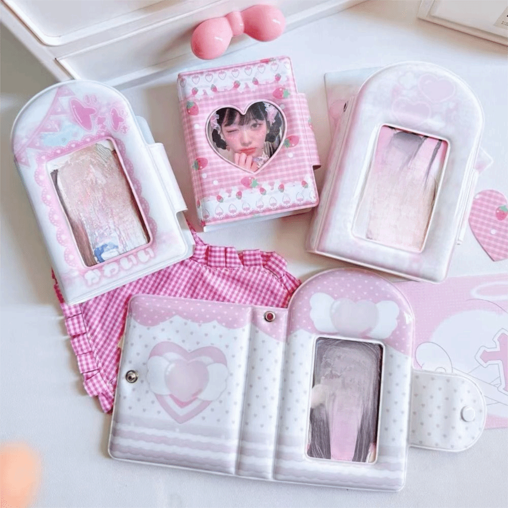 Kpop Photo Card Binder 3 Inch - ألبوم صور لطيف بحجم 3 بوصات،