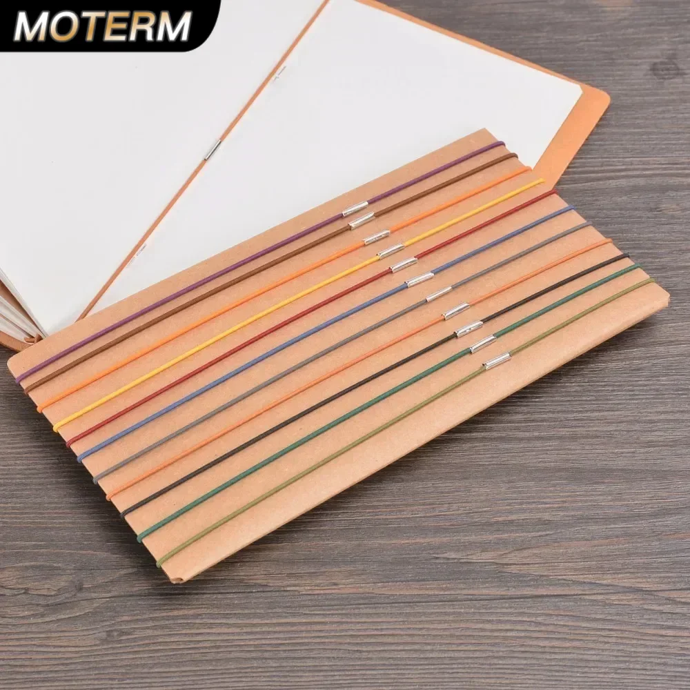 Vintage Leather Journal Notebook - 10 قطع مجموعة الغيار شريط مطاطي