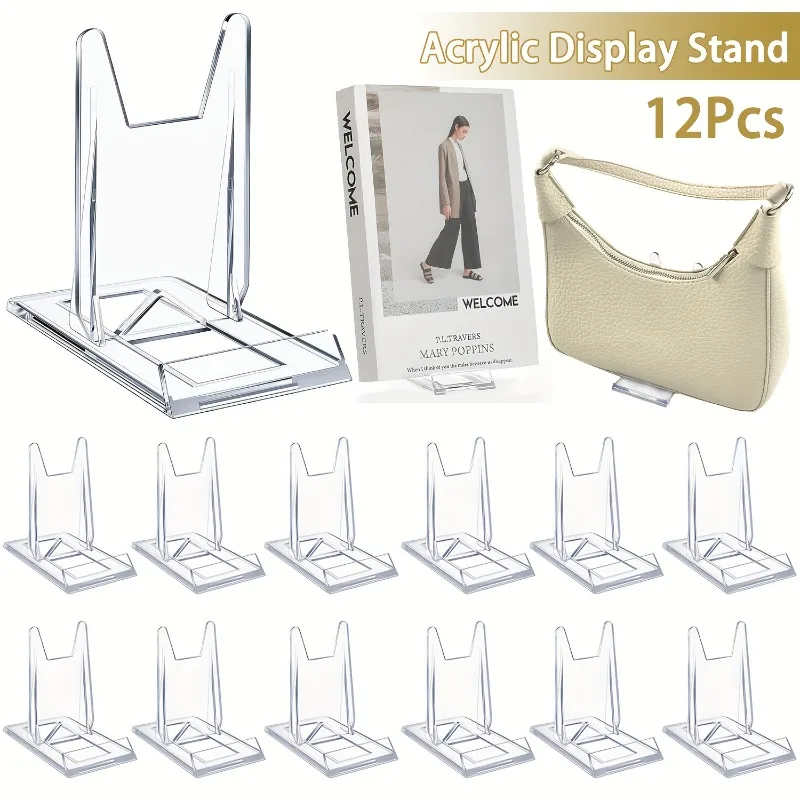 Clear Acrylic Book Stand Holder - 5/12 قطعة من حوامل العرض الشفافة