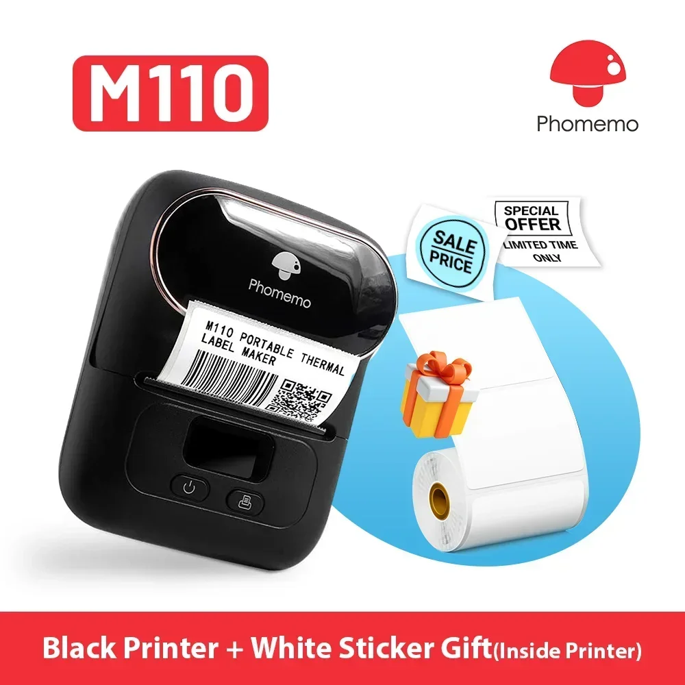 Mini Pocket Thermal Printer Paper Roll - Phomemo M110 طابعة صغيرة محمولة طابعة