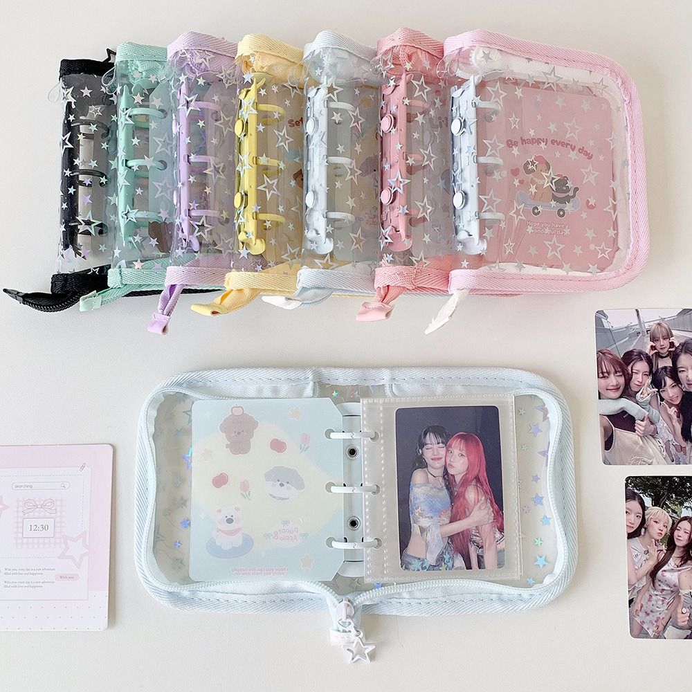 Kpop Photo Card Binder 3 Inch - 1 قطعة حافظة بطاقات محمولة من