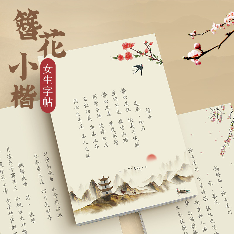 Chinese Calligraphy Practice Book - دفتر تدريب على الخط بالقلم الصلب،