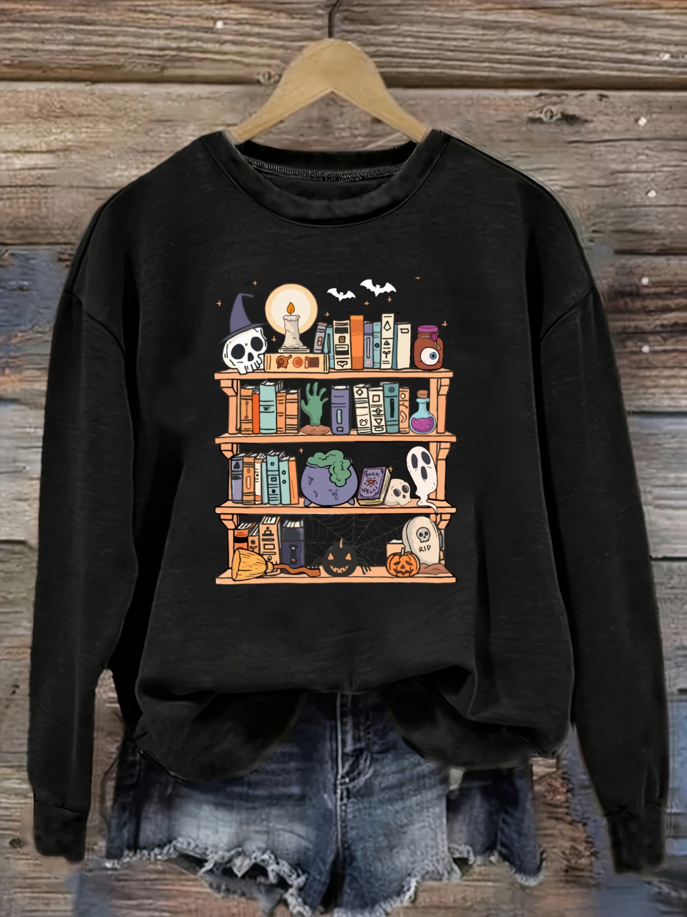 Books - تي شيرت نسائي كاجوال بأكمام طويلة