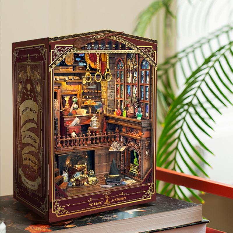 لتقوم بها بنفسك كتاب زاوية الر - مراجعة Diy Wooden Book Nook Kit Shelf Insert وسعره