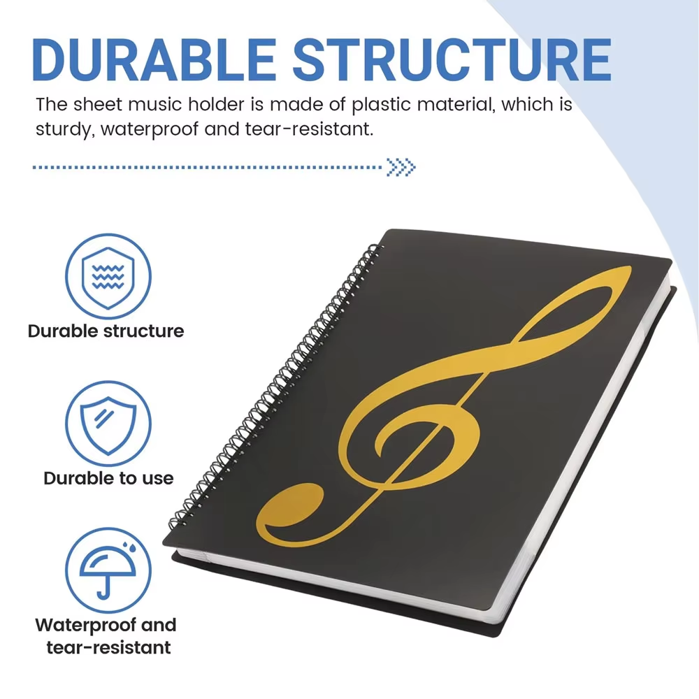مرنة 40 صفحة البيانو الموسيقى  - مراجعة Blank Sheet Music Notebook وسعره