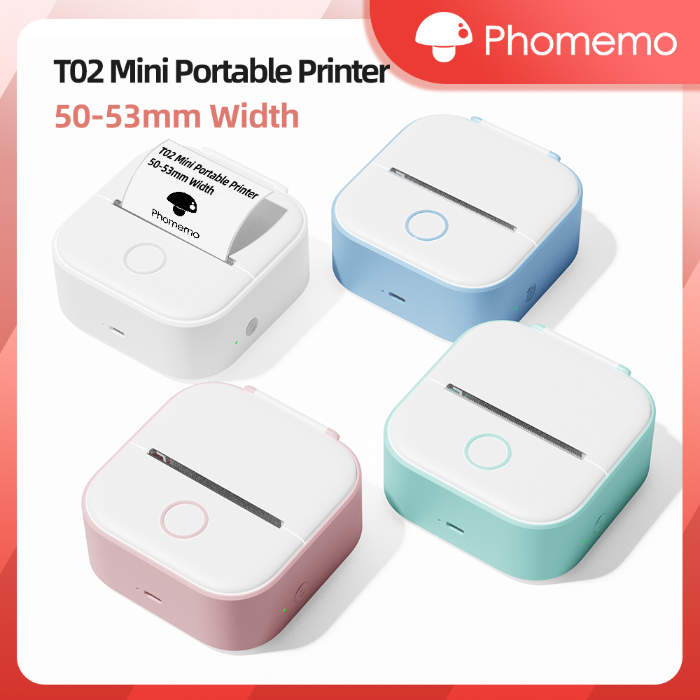 Phomemo T02 طابعة حرارية جيب ل - مراجعة Mini Pocket Thermal Printer Paper Roll وسعره