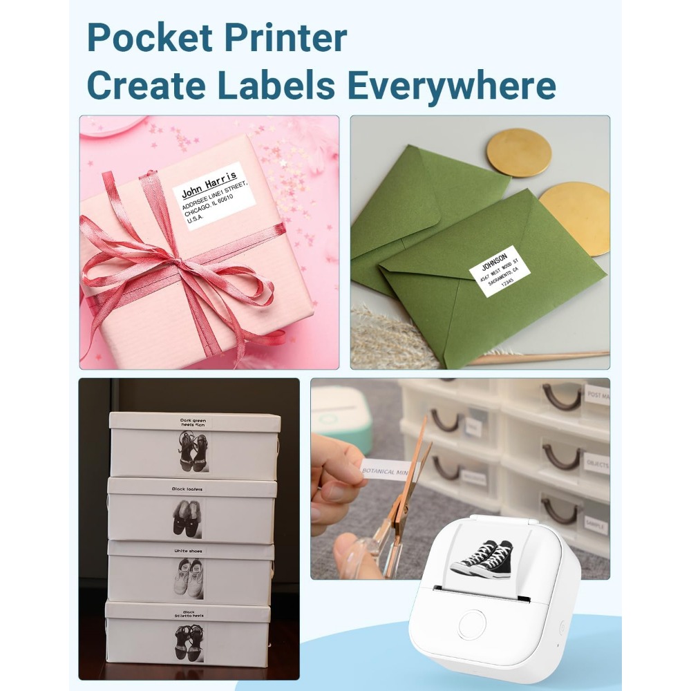Phomemo T02 طابعة حرارية جيب ل - مراجعة Mini Pocket Thermal Printer Paper Roll وسعره