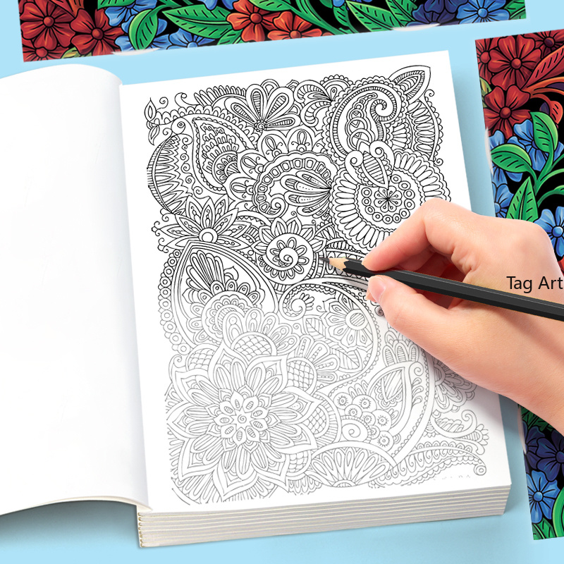 كتاب تلوين للكبار لتخفيف التوت - مراجعة Adult Coloring Book Stress Relief وسعره