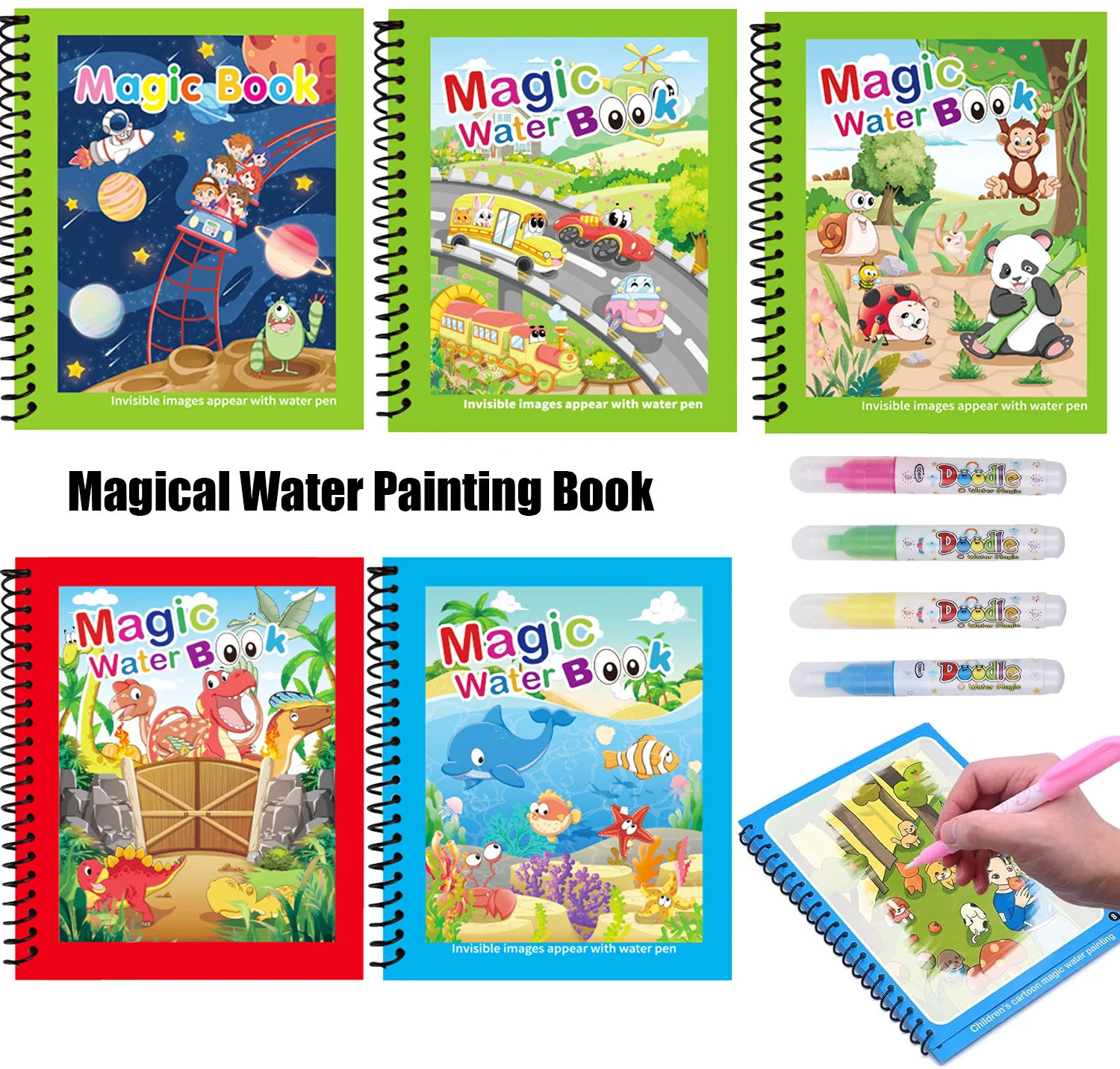 1 قطعة كتب رسم مائية سحرية للأ - مراجعة Reusable Water Magic Coloring Book وسعره