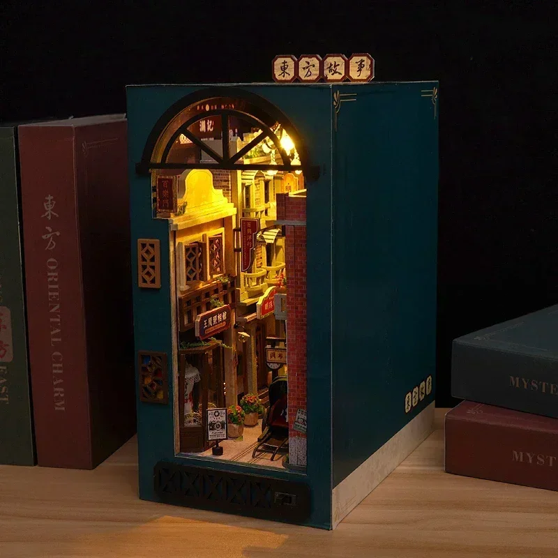 رف كتب خشبي يدوي الصنع بتصميم  - مراجعة Diy Wooden Book Nook Kit Shelf Insert وسعره