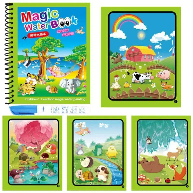 1 قطعة كتاب تلوين المياه السحر - مراجعة Reusable Water Magic Coloring Book وسعره
