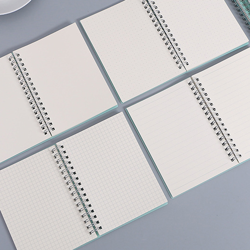A6 A5 B5 A4 الأخضر دوامة كتاب  - مراجعة A5 Spiral Dotted Grid Notebook وسعره