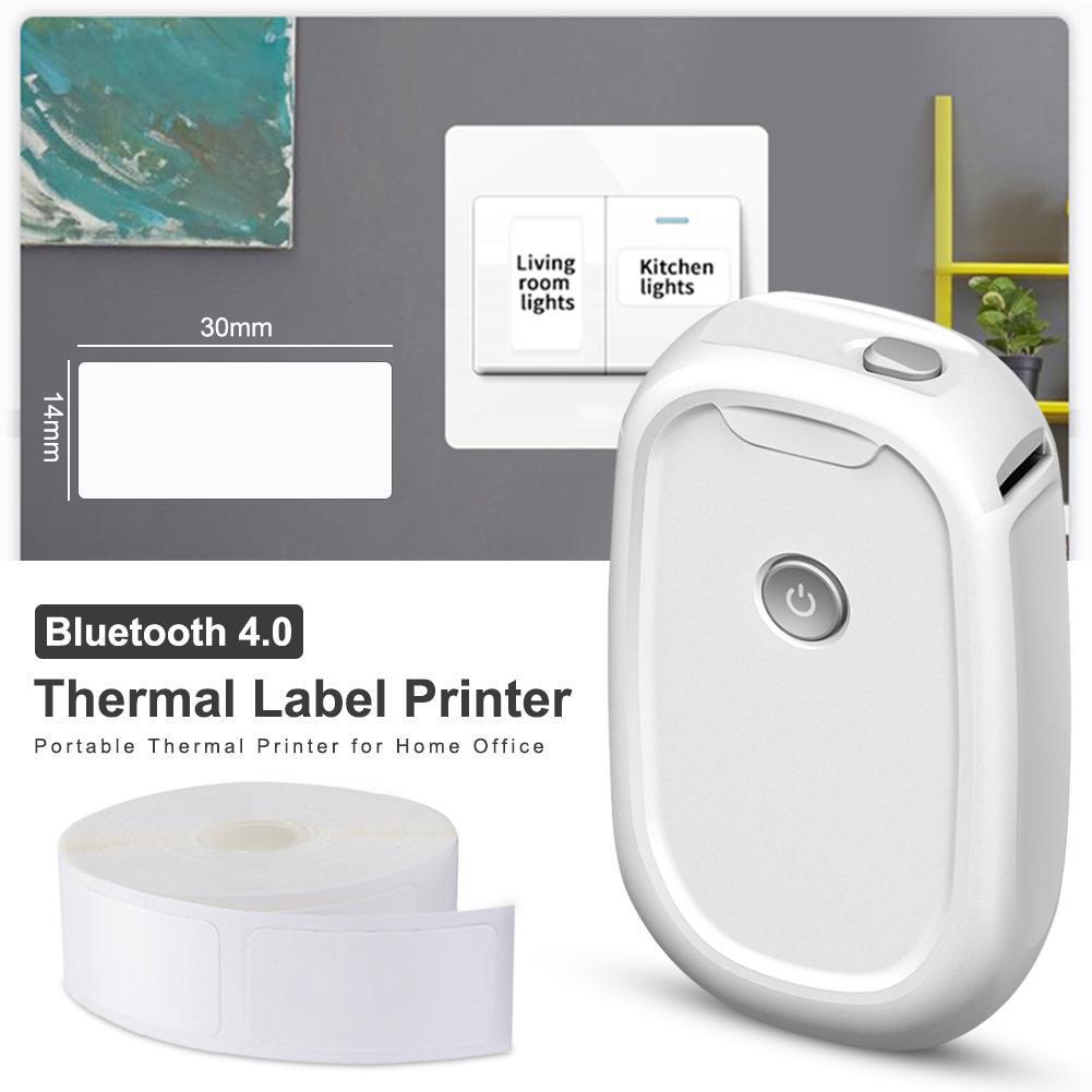 اللاسلكية المحمولة تسمية صانع  - مراجعة Mini Pocket Thermal Printer Paper Roll وسعره