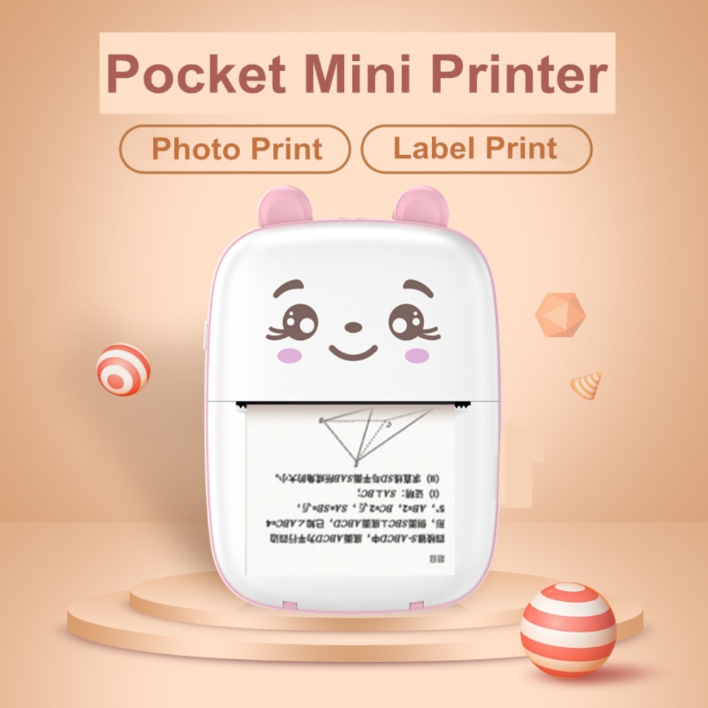 طابعة حرارية محمولة صغيرة بدون - مراجعة Mini Pocket Thermal Printer Paper Roll وسعره