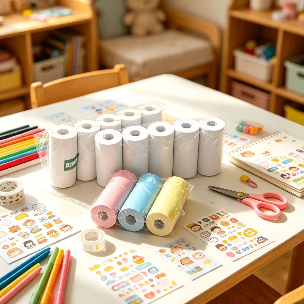 13 لفة ورق حراري صغير 57x25 مم - مراجعة Mini Pocket Thermal Printer Paper Roll وسعره