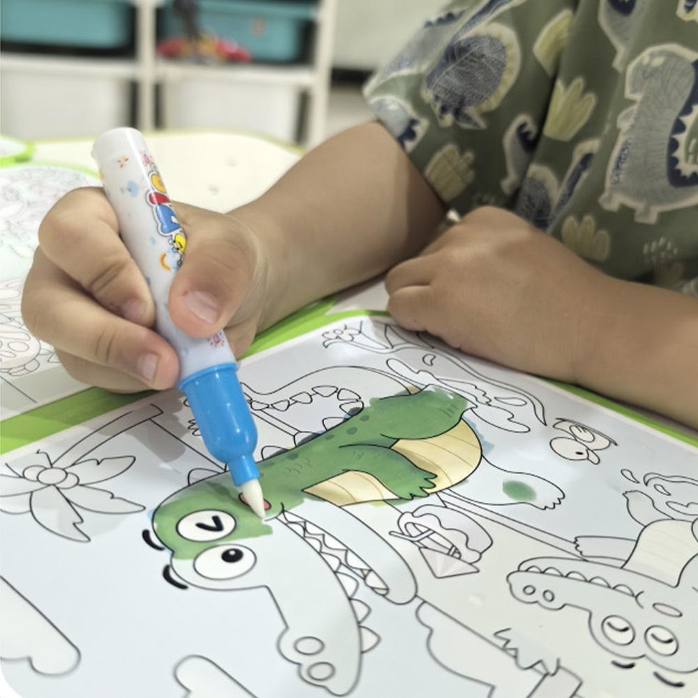 كتاب رسم مائي قابل للطي للأطفا - مراجعة Reusable Water Magic Coloring Book وسعره