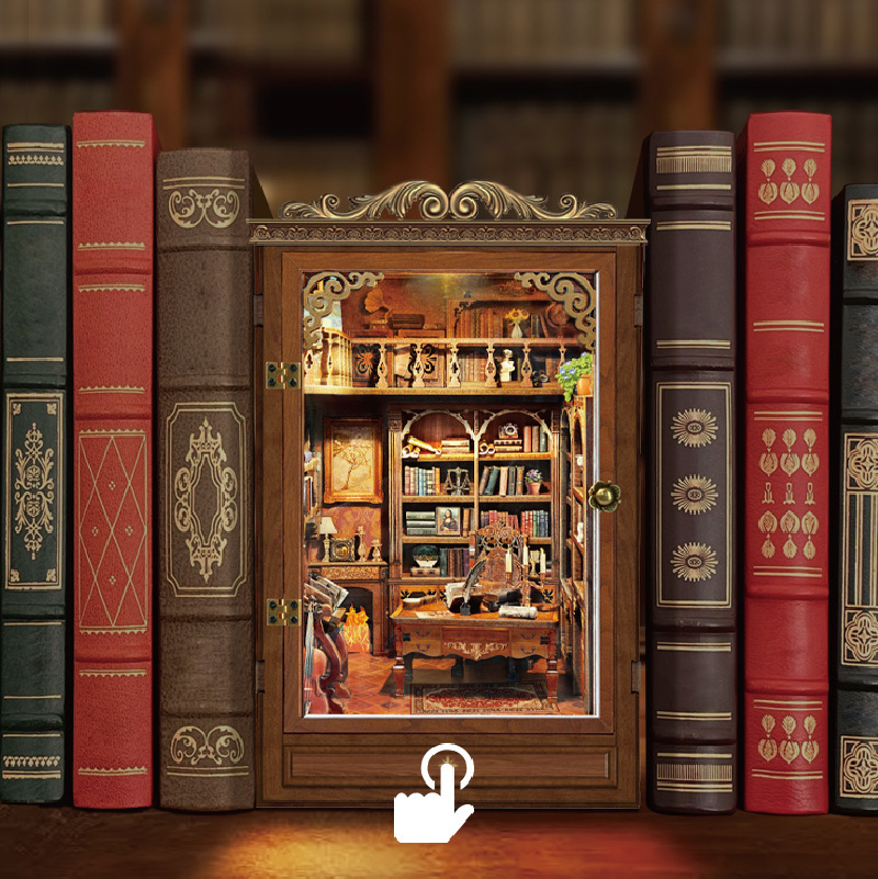 لتقوم بها بنفسك كتاب زاوية الر - مراجعة Diy Wooden Book Nook Kit Shelf Insert وسعره